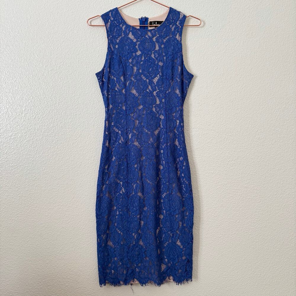 Lulus Corita Royal Blue Lace Sleeveless Midi Dress - Picture 5 of 8